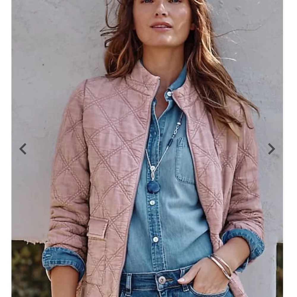 J. Jill Quilted Blush Utility Jacket - Picture 1 of 5